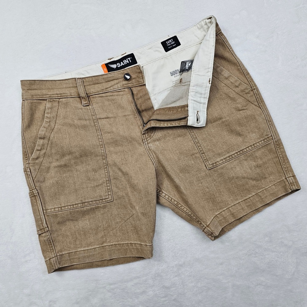 Saint Twill Shorts Mens 38 Tan Dyneema Abrasion Resistant Workwear Utility Moto‎